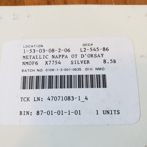 Manolo Blahnik Silver D'Orsay Heel - Picture 7 of 8